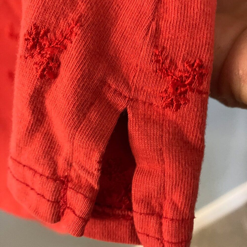 Basic Editions Plus Red Embroidered Tank Top Size 2X - Picture 5 of 6